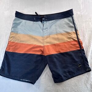 Size36 ONeill Mens Hybrid Board Shorts Striped Swim Trunks Beach Surfing Size 36